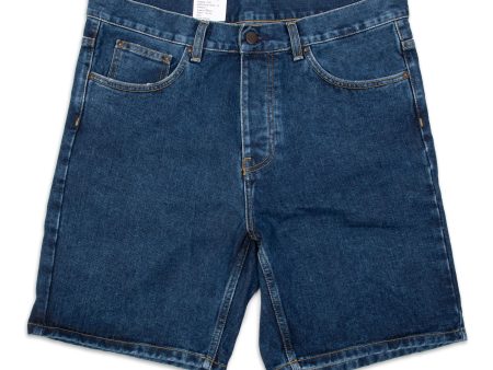 Bermuda Uomo Carhartt Wip Newel Short Blue Stone Washed For Cheap