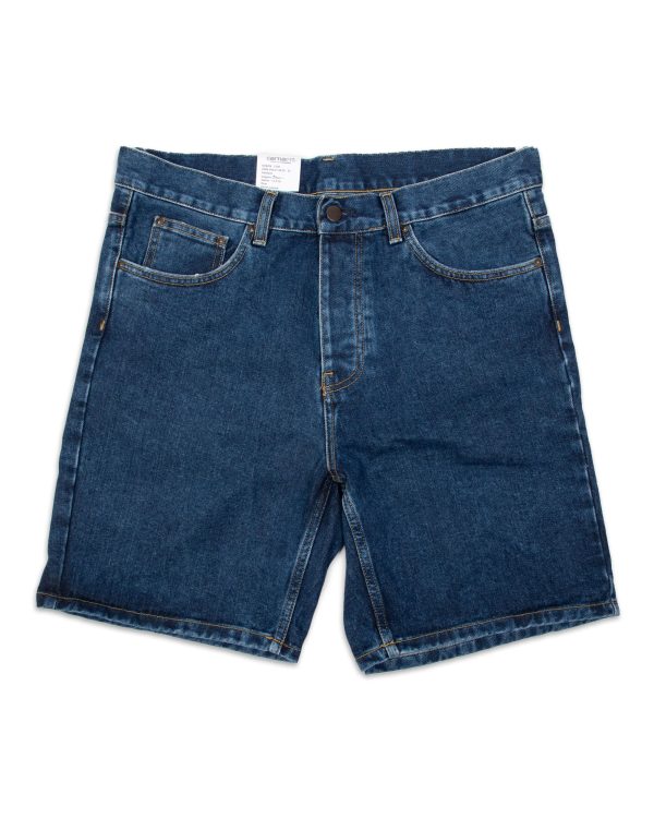 Bermuda Uomo Carhartt Wip Newel Short Blue Stone Washed For Cheap