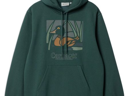 Carhartt Wip Hooded Duck Pond Sweatshirt Juniper on Sale