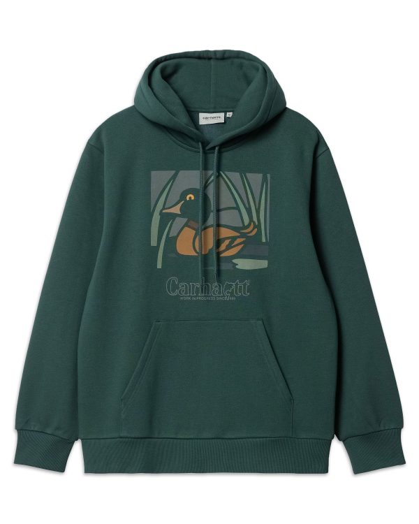 Carhartt Wip Hooded Duck Pond Sweatshirt Juniper on Sale