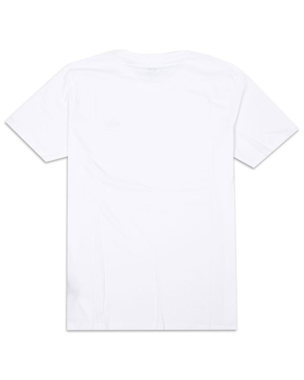 T-Shirt Alpha Industries Basic Small Logo Bianco Online now