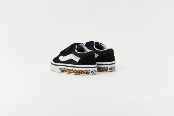 VANS OLD SKOOL V - (ANIMAL SIDEWALL) LEOPARD BLACK For Discount