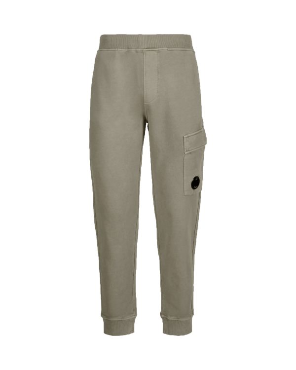 CP Company Brushed & Emerized Diagonal Fleece Cargo Track Pants Silver Online