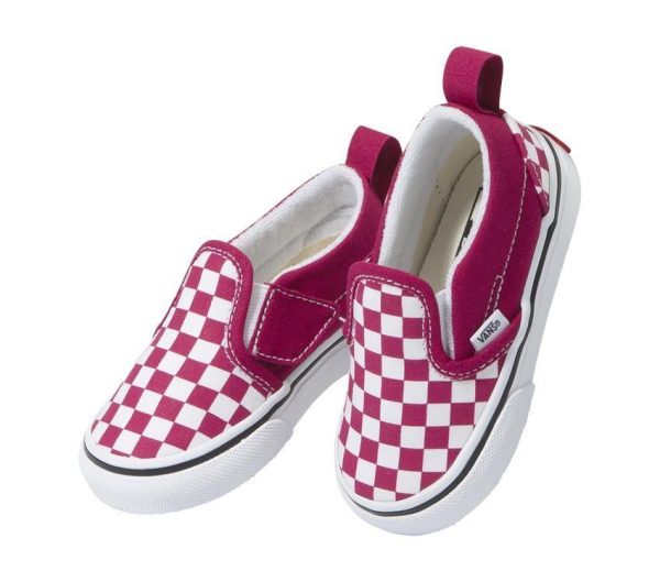 VANS INFANT SLIP-ON V CHECKER - Cerise True White Cheap