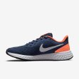 NIKE YOUTH REVOLUTION 5 (GS) - MIDNIGHT NAVY WHITE-ORANGE Sale