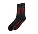 Lost Utopian Visions LUV Paris Socks - Black   Red Cheap