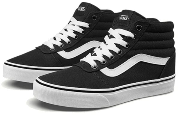 VANS WOMENS WARD HI - BLACK WHITE Online Hot Sale