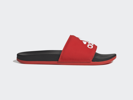 ADIDAS ADILETTE COMFORT SLIDES - ACTIVE RED   CLOUD WHITE   CORE BLACK on Sale