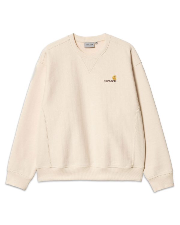 Felpa Uomo Carhartt Wip American Script Sweat Calico For Discount