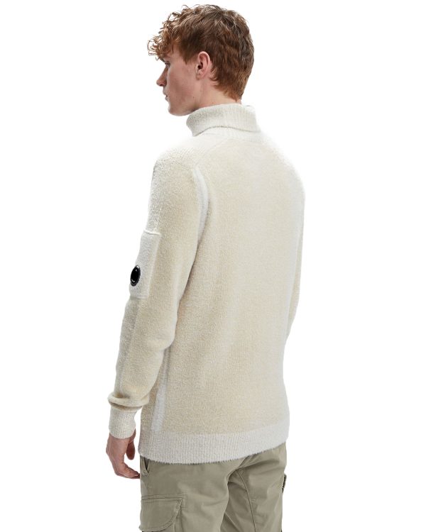 CP Company Fleece Knit Roll Neck Mojave Desert For Discount