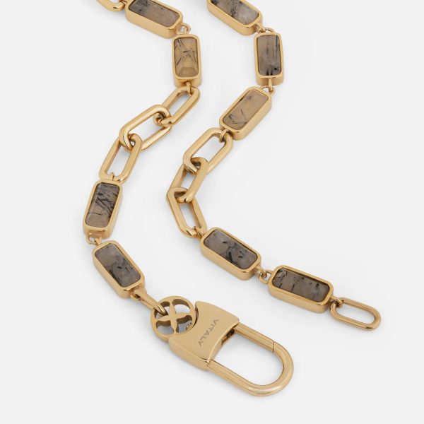 VITALY Encode Gold Necklace - White Quartz Online Hot Sale