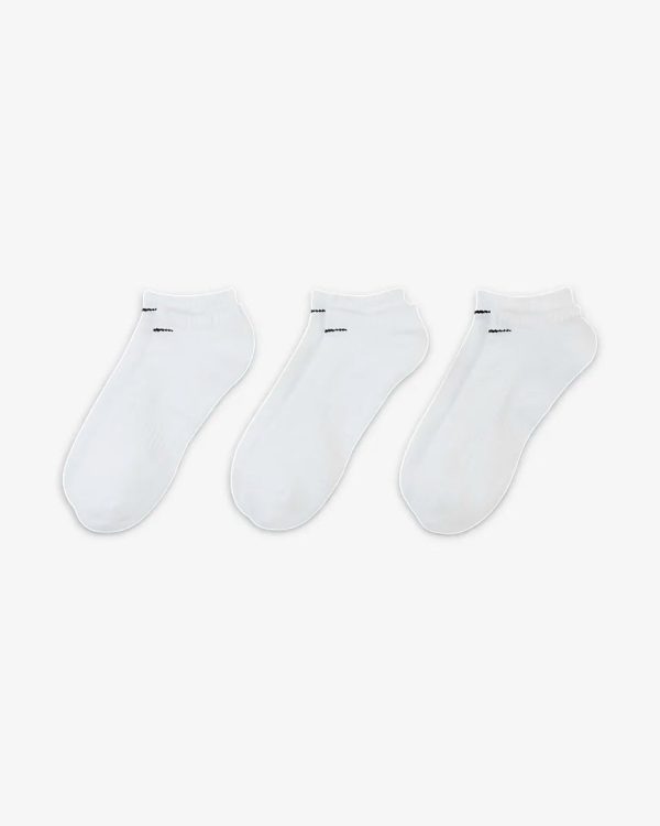 NIKE EVERYDAY COTTON CUSHIONED (3 PACK) - WHITE BLACK Fashion