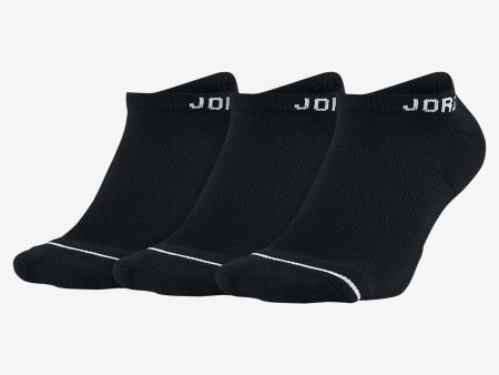 NIKE JORDAN EVERYDAY MAX NO SHOW SOCKS (3 PACK) - BLACK WHITE Fashion