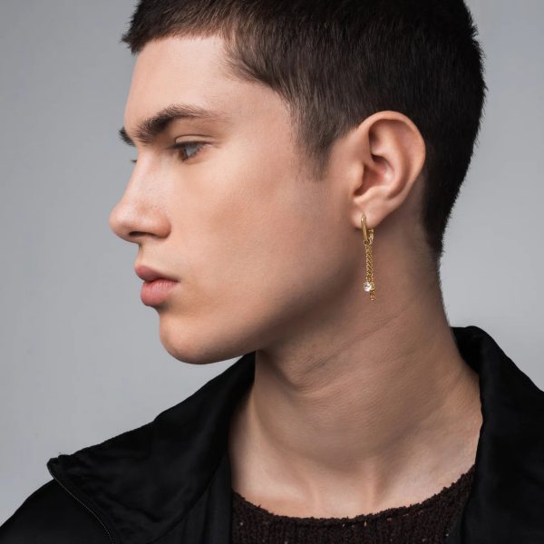 VITALY Ripple Gold Earring For Sale