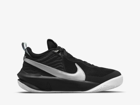 NIKE YOUTH TEAM HUSTLE 10 (GS) - BLACK METALLIC SILVER VOLT Discount