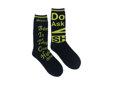 P.A.M.  DON T ASK ME (MARTINE SYMS) DRESS SOCKS BLACK Supply