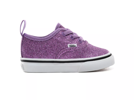 VANS INFANT GLITTER AUTHENTIC ELASTIC LACE SHOES - (Glitter) Fairy Wren True White Sale