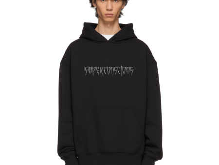 Superconscious Logo Hoodie - Black Liquid Metal Supply