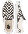 VANS CLASSIC SLIP ON CHECKERBOARD - BLACK WHITE For Discount