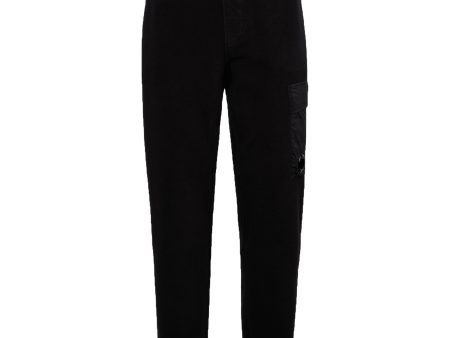 CP Company Reverse Brushed & Emerized Diagonal Fleece Sweatpant Nero Online now