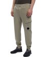 CP Company Brushed & Emerized Diagonal Fleece Cargo Track Pants Silver Online