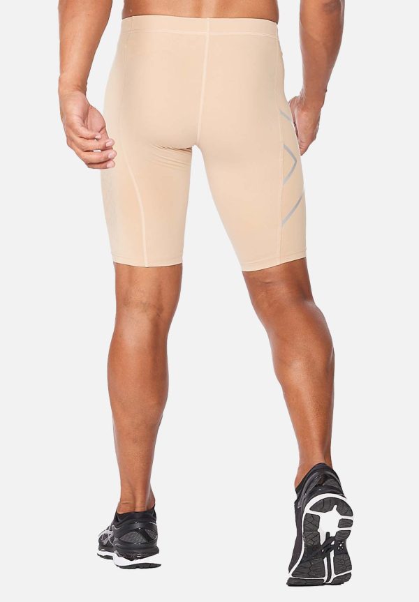 2XU Core Compression Shorts Mens Beige Silver Online Hot Sale