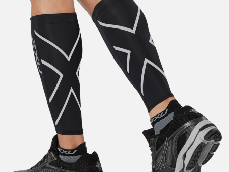 2XU Compression Calf Guards Black Black Hot on Sale