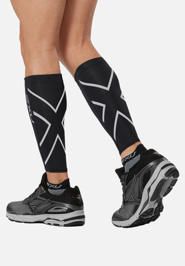 2XU Compression Calf Guards Black Black Hot on Sale