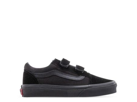 VANS KIDS OLD SKOOL VELCRO - BLACK BLACK Online Hot Sale