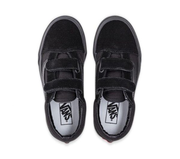 VANS KIDS OLD SKOOL VELCRO - BLACK BLACK Online Hot Sale