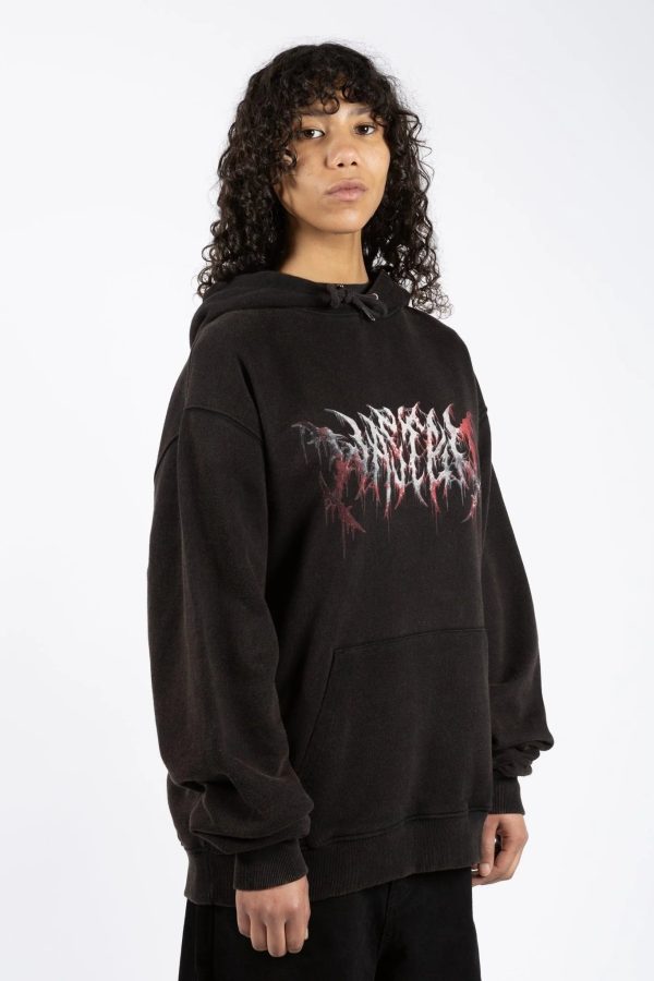 Wasted Paris Scythe Hoodie - Faded Black Cheap