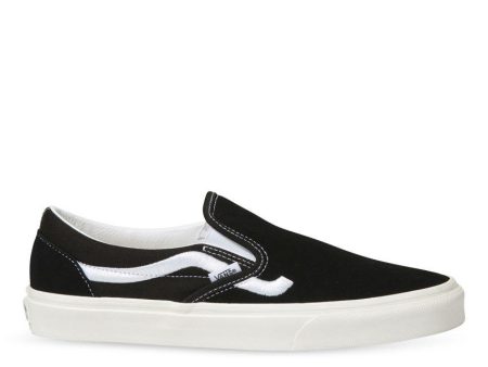 VANS CLASSIC SLIP ON - SIDESTRIPE BLACK For Cheap