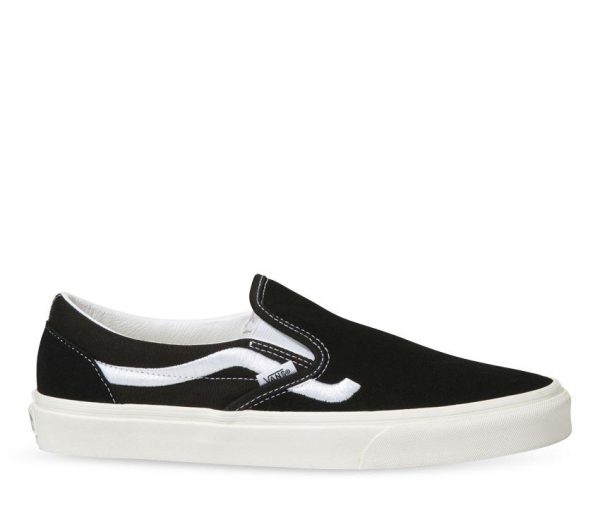 VANS CLASSIC SLIP ON - SIDESTRIPE BLACK For Cheap