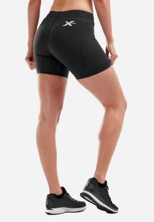 2XU Core Comp 5  Game Day Shorts Womens Black Silver Online now