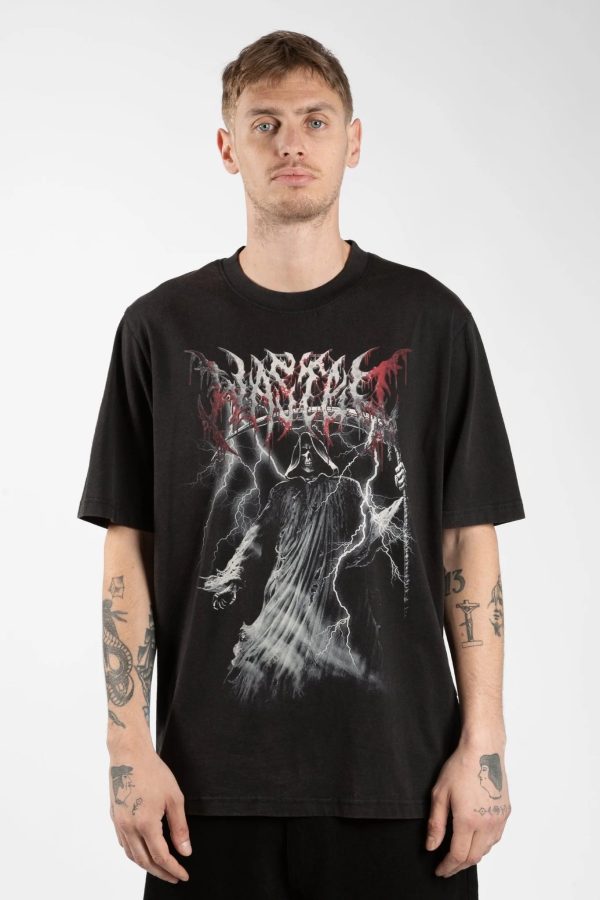 Wasted Paris Scythe T-Shirt - Faded Black Supply