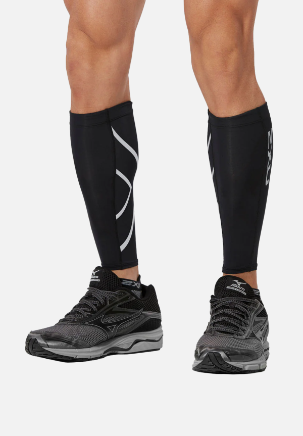 2XU Compression Calf Guards Black Black Hot on Sale