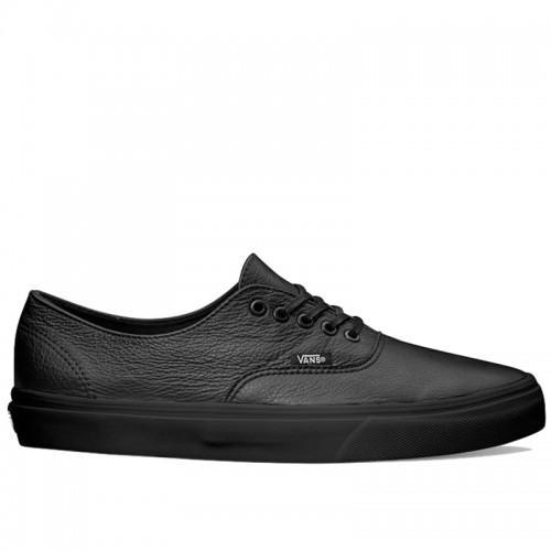 VANS AUTHENTIC LEATHER - BLACK BLACK Cheap